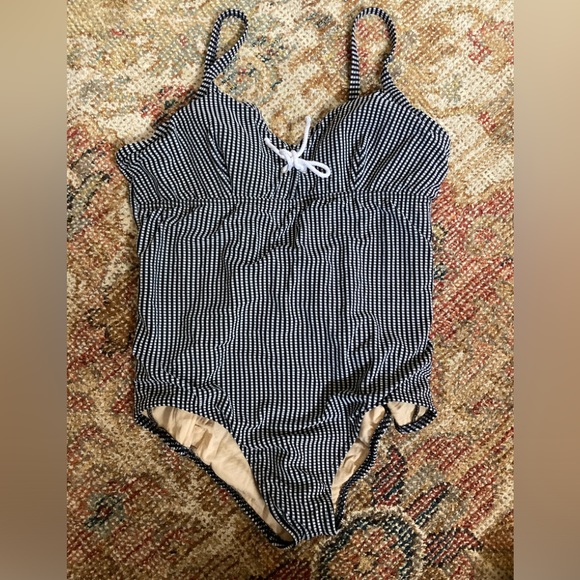 Style & Co. Checker One Piece Swimsuit - Picture 1 of 4